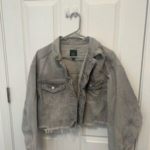 Wild Fable Cropped Gray Denim Jacket